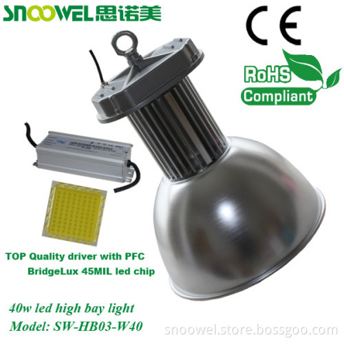 40w Led High Bay Lighting Manufacturer